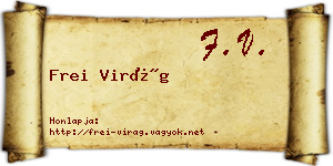 Frei Virág névjegykártya